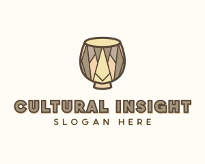 African Music Drum logo design