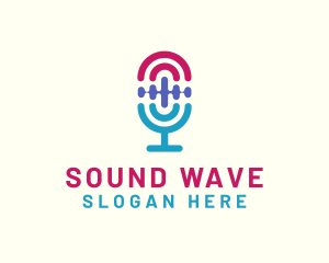 Mic - Soundwave Mic Podcast logo design