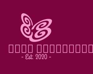 Girly - Pink Butterfly Garden logo design