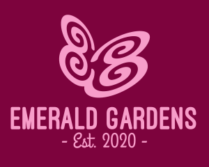 Pink Butterfly Garden logo design