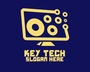 Tech Monitor Display logo design