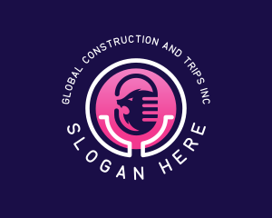 Lion - Beast Microphone Podcast logo design