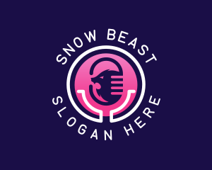 Beast Microphone Podcast logo design