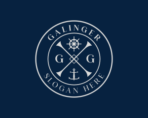 Ship Anchor Wheel Logo