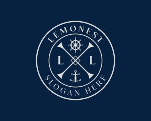 Ship Anchor Wheel Logo