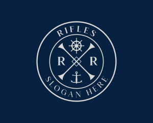 Ship Anchor Wheel Logo