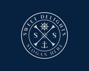 Ship Anchor Wheel Logo