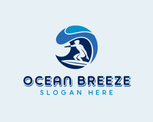 Ocean Surfing Sea logo design