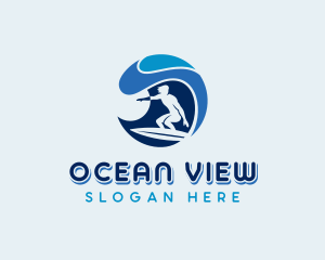 Ocean Surfing Sea logo design