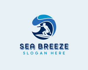 Ocean Surfing Sea logo design