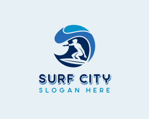 Ocean Surfing Sea logo design