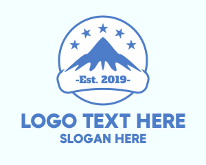 Skiing - Mountain Peak Alps logo design
