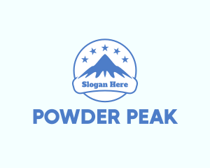 Ski - Mountain Peak Alps logo design