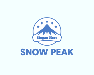 Skiing - Mountain Peak Alps logo design