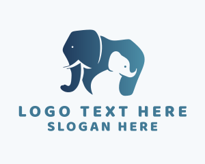 Preschool - Elephant Wildlife Animal logo design