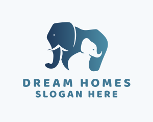 Baby Store - Elephant Wildlife Animal logo design