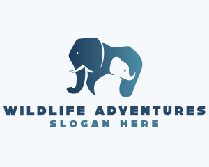 Elephant Wildlife Animal logo design