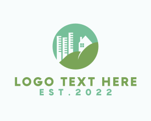Lawn - House Building Realty logo design