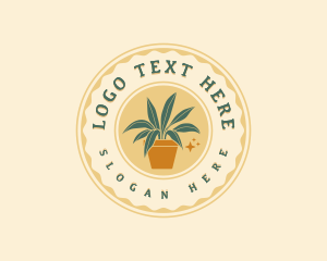 Pot - Organic Garden Leaf logo design