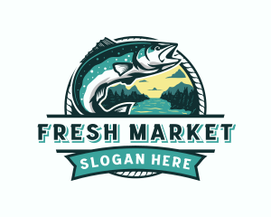 Market - Fish Market River logo design