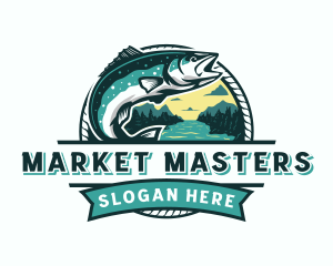 Fish Market River logo design