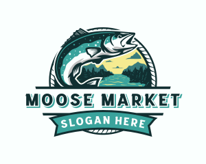 Fish Market River logo design