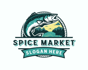 Fish Market River logo design