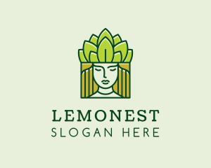 Kingdom - Leaf Crown Goddess logo design