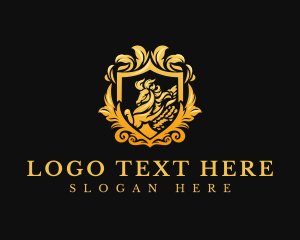 Horse - Elegant Pegasus Sigil logo design