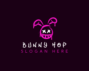 Bunny Graffiti Punk logo design