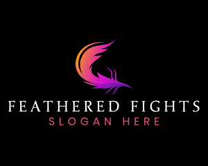 Beauty Fashion Feather logo design