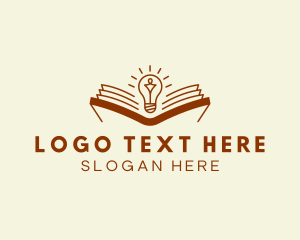 Research - Bulb Book Reading logo design