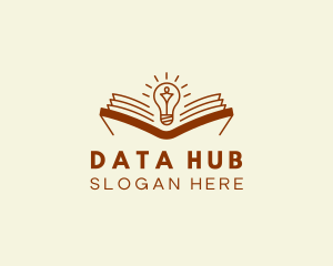 Information - Bulb Book Reading logo design