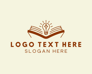 Study - Bulb Book Reading logo design