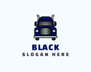 Trailer - Blue Transportation Truck logo design