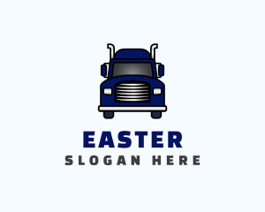 Driver - Blue Transportation Truck logo design