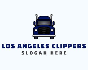 Freight - Blue Transportation Truck logo design