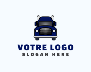 Express - Blue Transportation Truck logo design