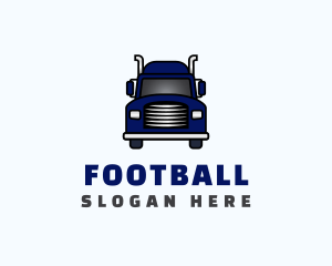 Vehicle - Blue Transportation Truck logo design