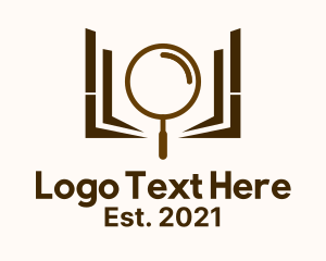 Research - Minimalist Search Book logo design