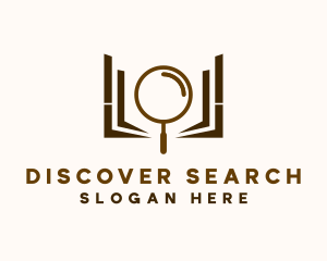 Minimalist Search Book logo design