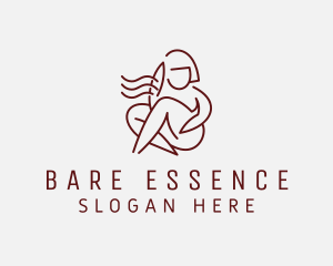 Naked - Naked Woman Model logo design