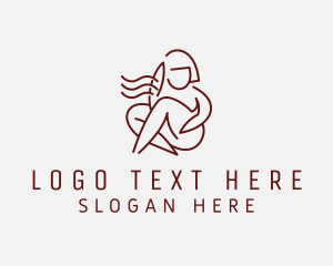 Naked Woman Model Logo