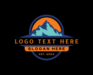 Eco - Outdoor Mountain Peak logo design