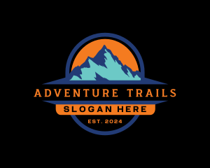 Outdoor Mountain Peak  logo design