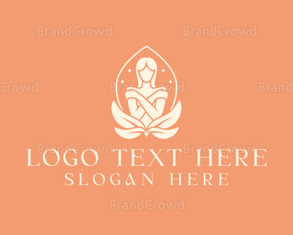 Floral Nude Woman Beauty Logo