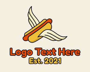 Hot Dog Stall - Hot Dog Sandwich Wings logo design