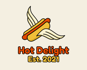 Hot Dog Sandwich Wings logo design