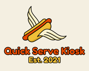 Kiosk - Hot Dog Sandwich Wings logo design