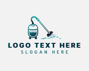 Disinfection - Vacuum Cleaning Housekeeping logo design